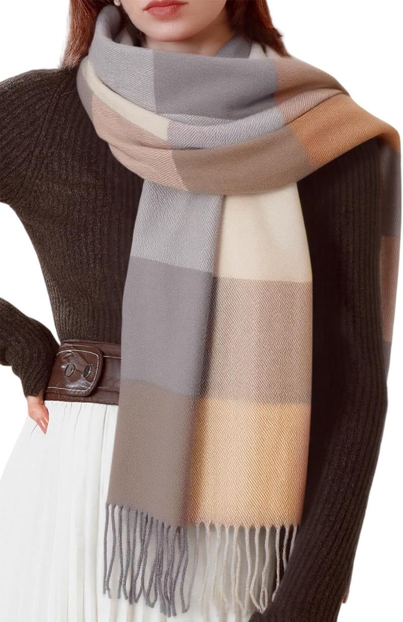 BLATIAL Store Womens Scarf Winter Blanket Large Scarves Thick Soft Warm Plaid Chunky Scarfs - Image 1